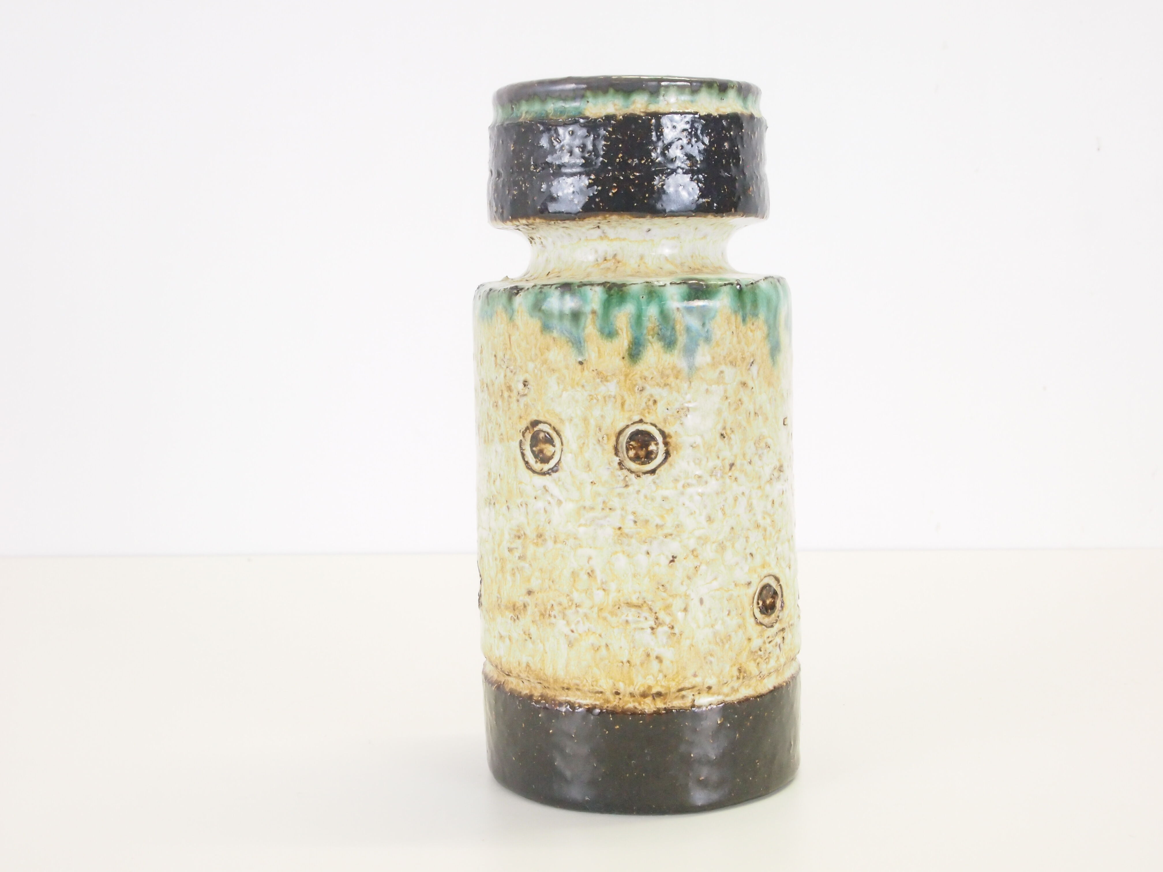 Set of 2 vintage mid century ceramic vases