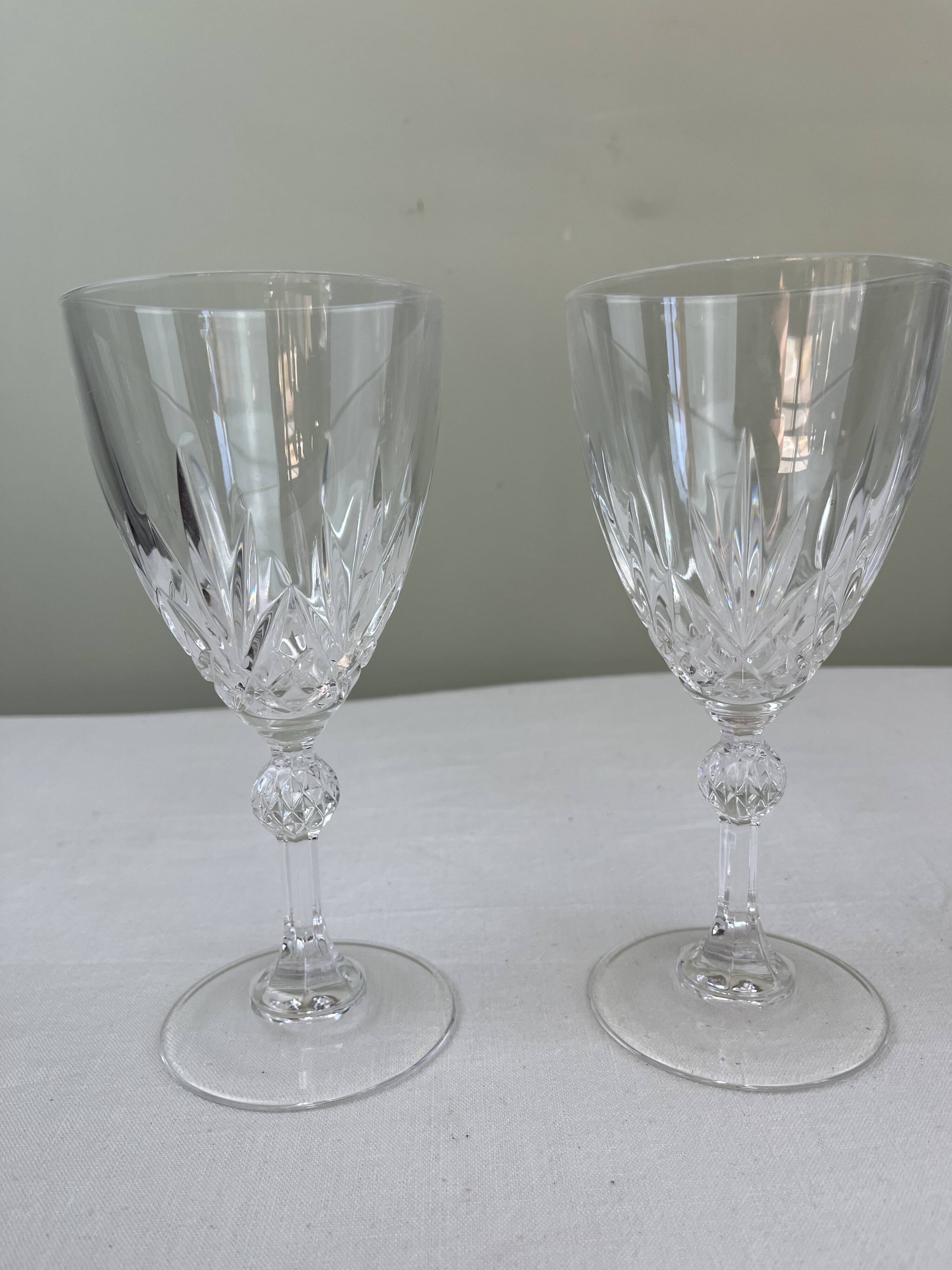Cut crystal glasses