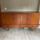 Teak buffet Gaston fish 1960s