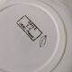 7 Salins Odile soup plates – raspberry flowers & blue border
