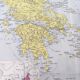 Old map Greece Crete 43x43cm from 1950