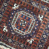 Ancient Afghan Baluch handmade carpet 44cm x 45cm 1900s, 1C384