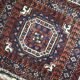 Ancient Afghan Baluch handmade carpet 44cm x 45cm 1900s, 1C384