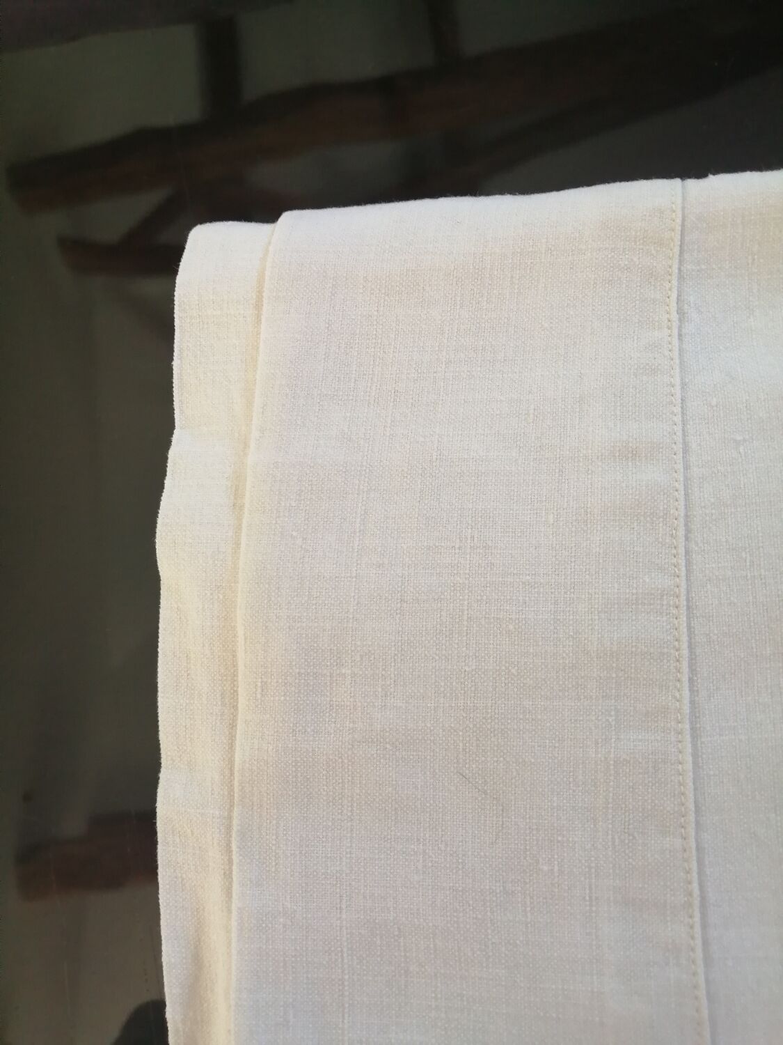 Linen cloth with monogram.