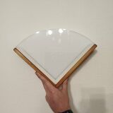 Pair of postmodern wood and plexiglass wall lights from the 1980s.