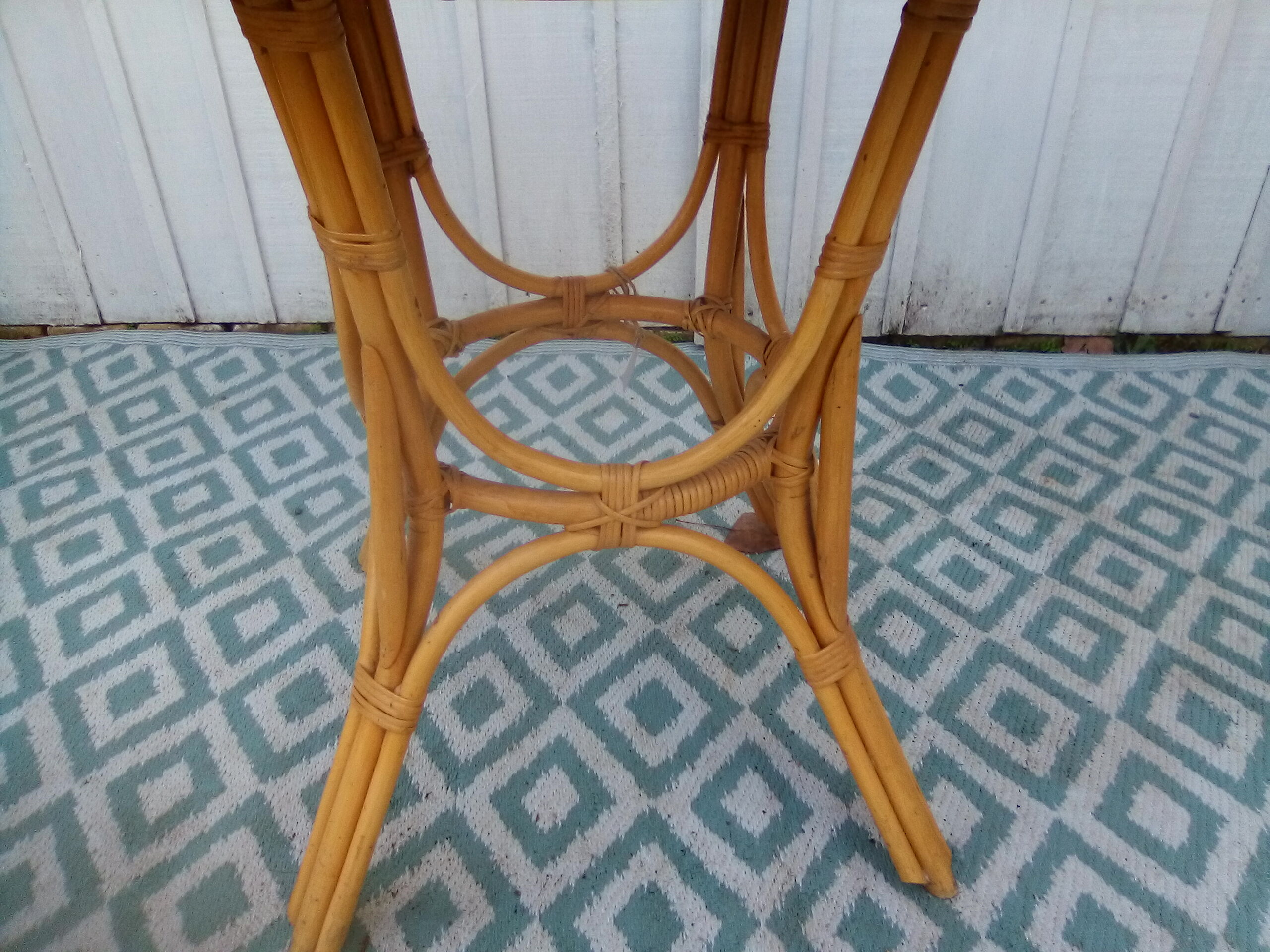 Rattan table 60s