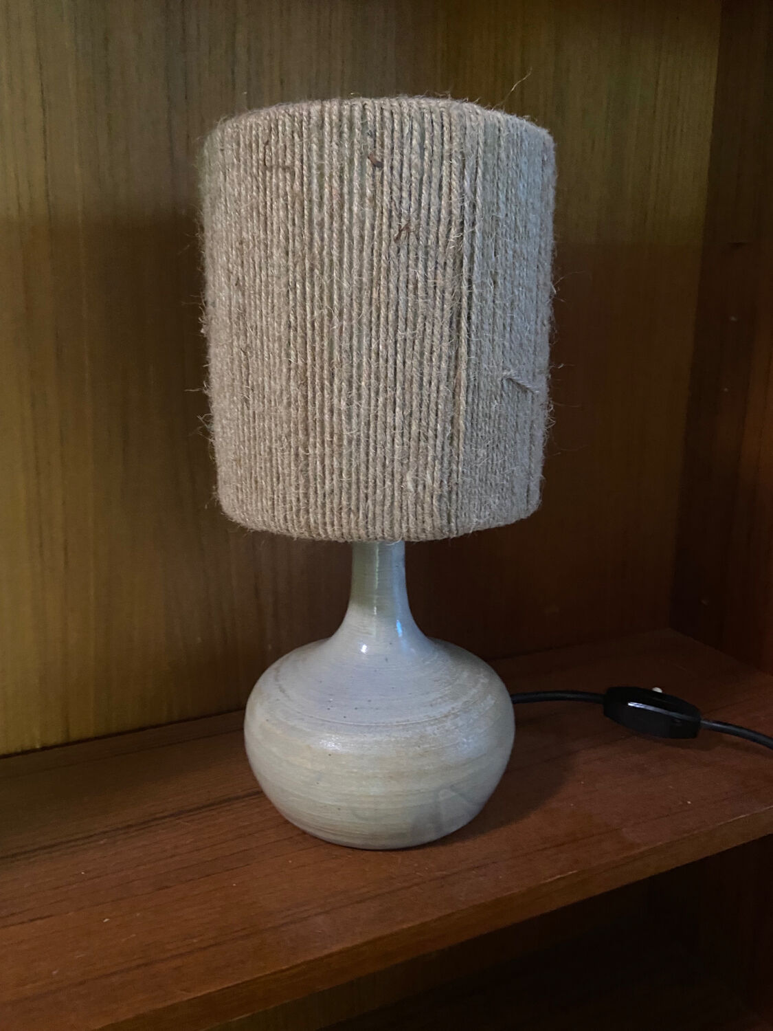 Vintage stoneware lamp