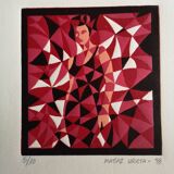 Lithograph by Matias Urieta - 'Mujer Fuego' - numbered 5/10 - 1998