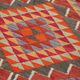 Turkish Handwoven Vintage Herki Kilim 90 cm x 322 cm