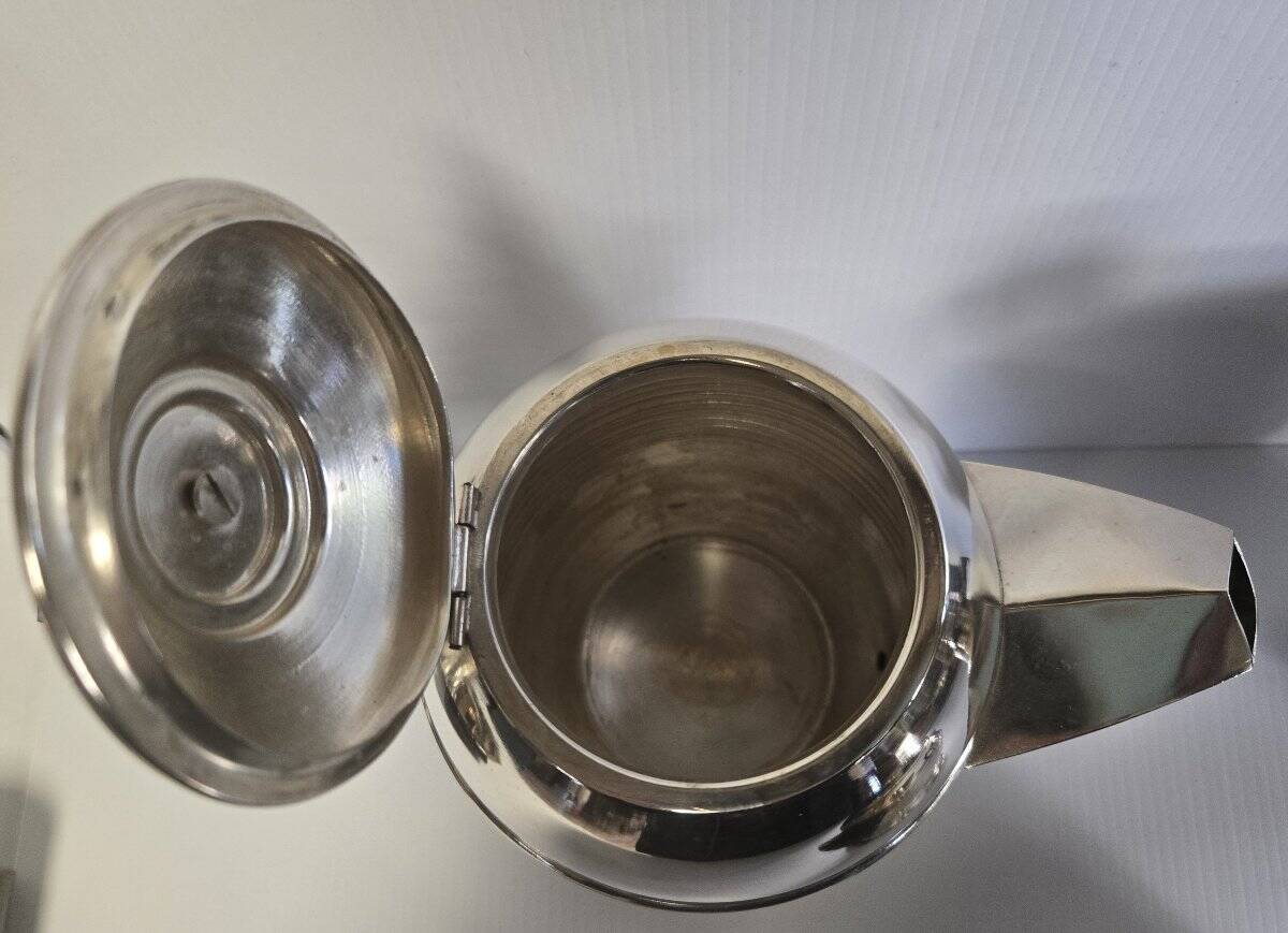Art Deco tea or coffee service in silver-plated metal