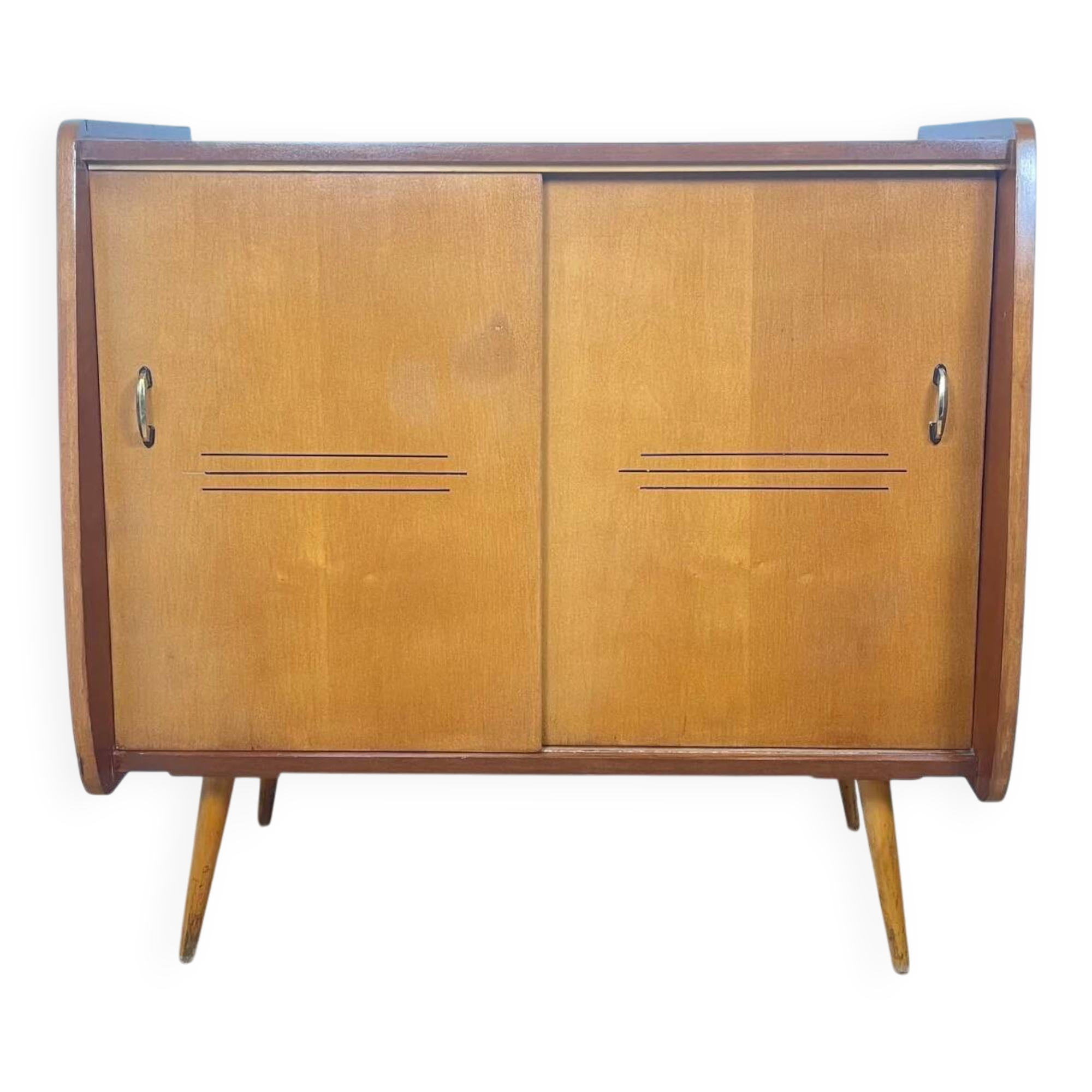 Vintage wooden shoe cabinet, 1960.