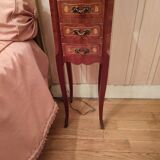 Pair of Louis XV style bedside tables in rosewood marquetry
