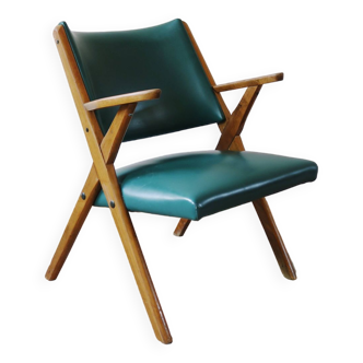 Fauteuil scandinave vert Dal Vera