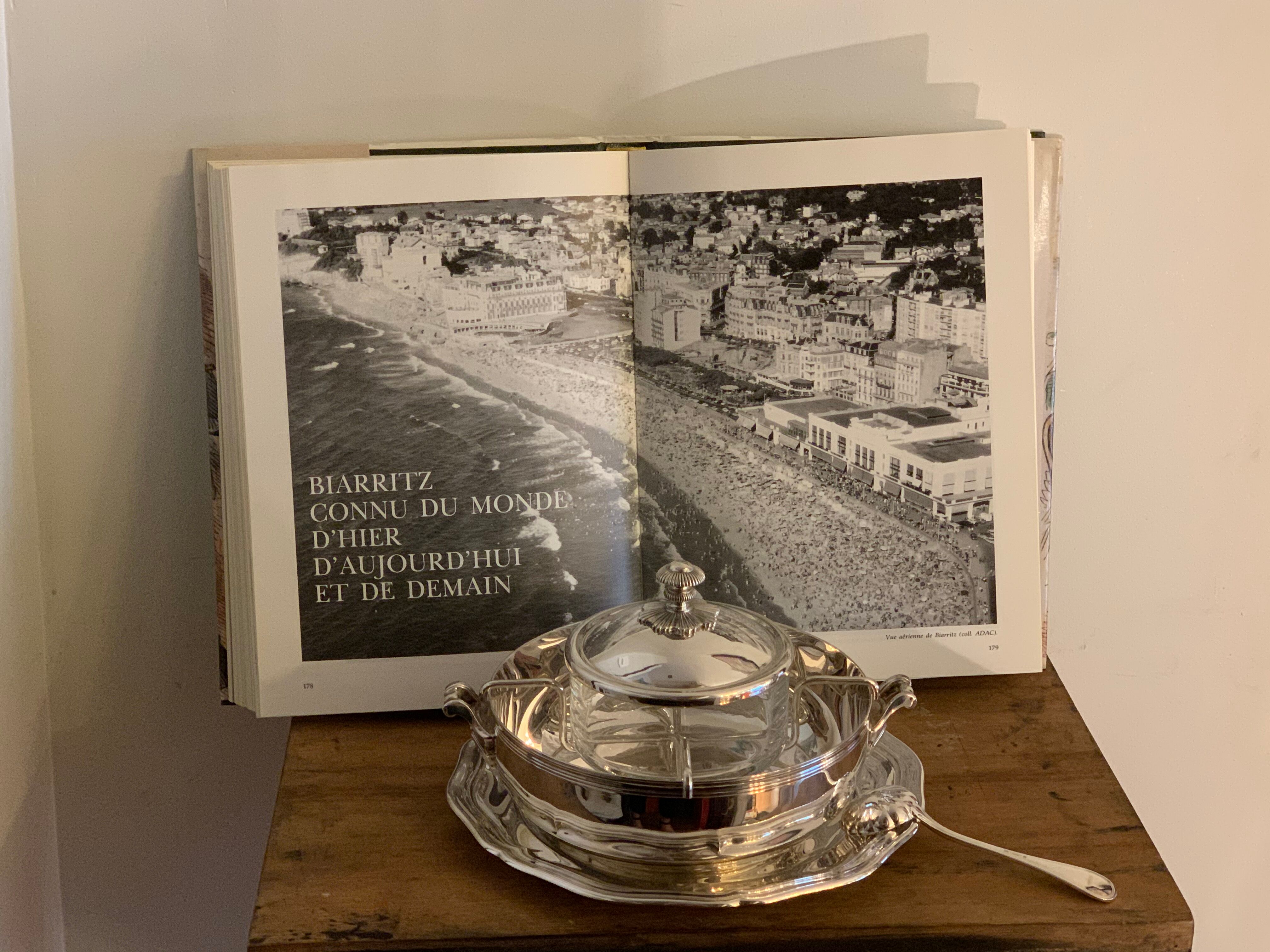 Christofle silver metal caviar service