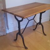 Bistro table with oak tray