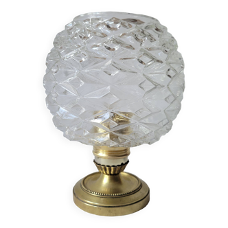 Brass and glass lamp