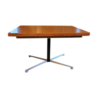 Table système plaquée teck, années 70