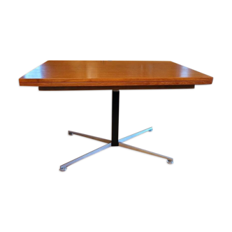 Teak plated system table, 70s