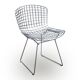 White Wire chair with original cake by Harry Bertoia for Knoll