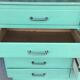 Water green loom cabinet with 10 drawers - 1960