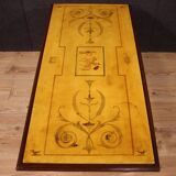Italian coffee table in wood with marble top from the 60s