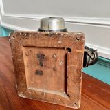 Old phone F.Proniez wood and bucket