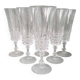 6 Arques crystal champagne flutes
