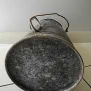 Old bucket coal zinc old zinc coal bucket zinkkohleeimer rustic decoration