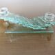 Designer candle holder in glass plates from the 80s