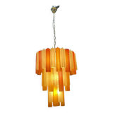 Large Multicolored Murano Glass Tube Chandelier, 1980s