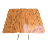 Table d'appoint Pliante en Formica & Métal chromé Vintage Retro 1960 - 1970