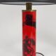 Piero Fornasetti Grande table lamp Bighe red and black mid-century, Italy, 1950s