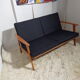Vintage Scandinavian living room set in light wood