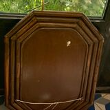 Rectangular mirror frame vintage bamboo 1970 45x59cm