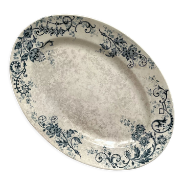 Oval ironstone dish Sévigné, HB & Cie Choisy le Roi