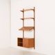 Poul Cadovius teak wall unit with expository shelf for Cado, Denmark 1960s