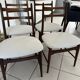 Suite 4 chaises Teck par Wilkhan pour Georg Leowald  Allemagne 1960