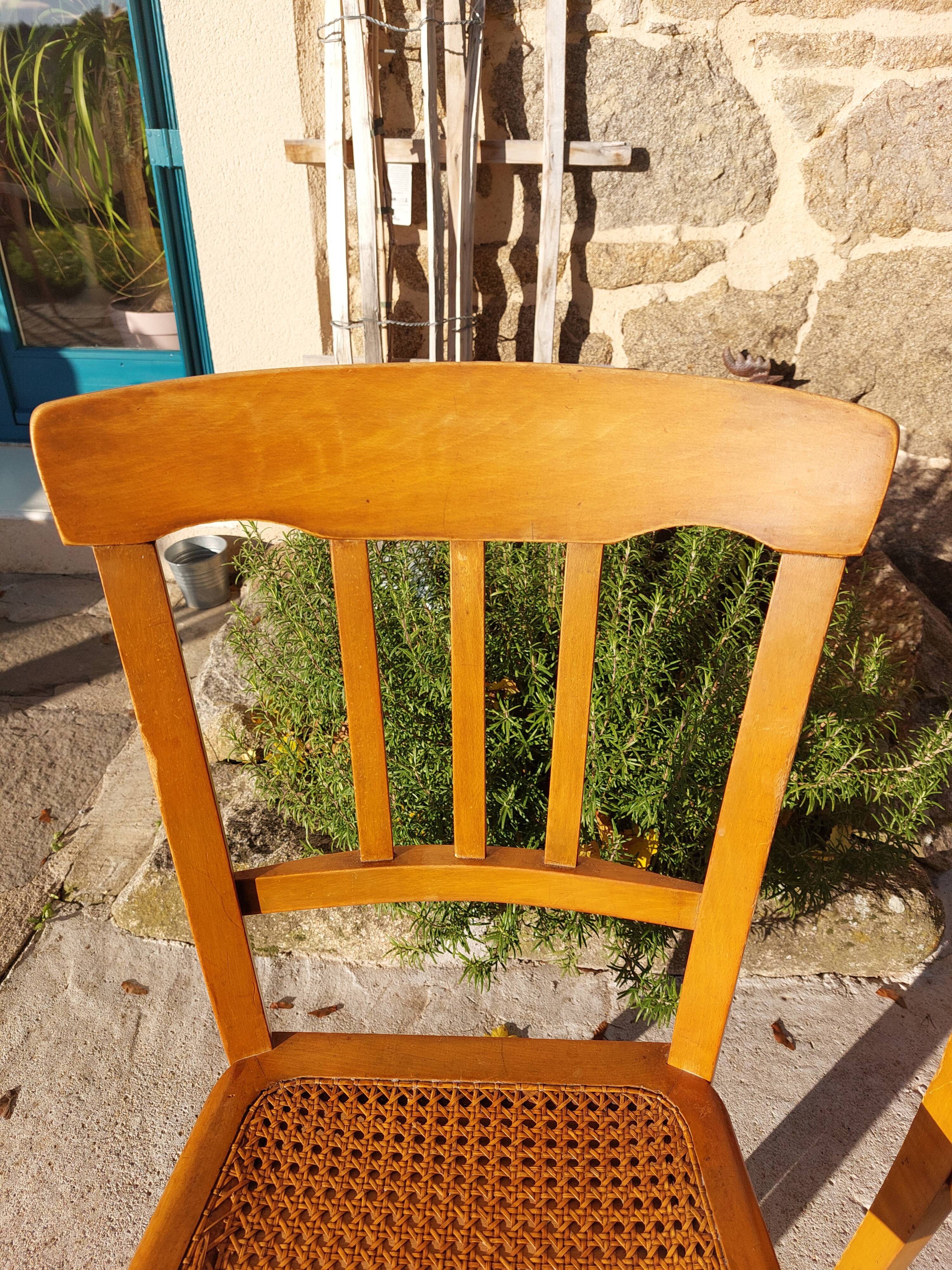 Stella chair pair, caned