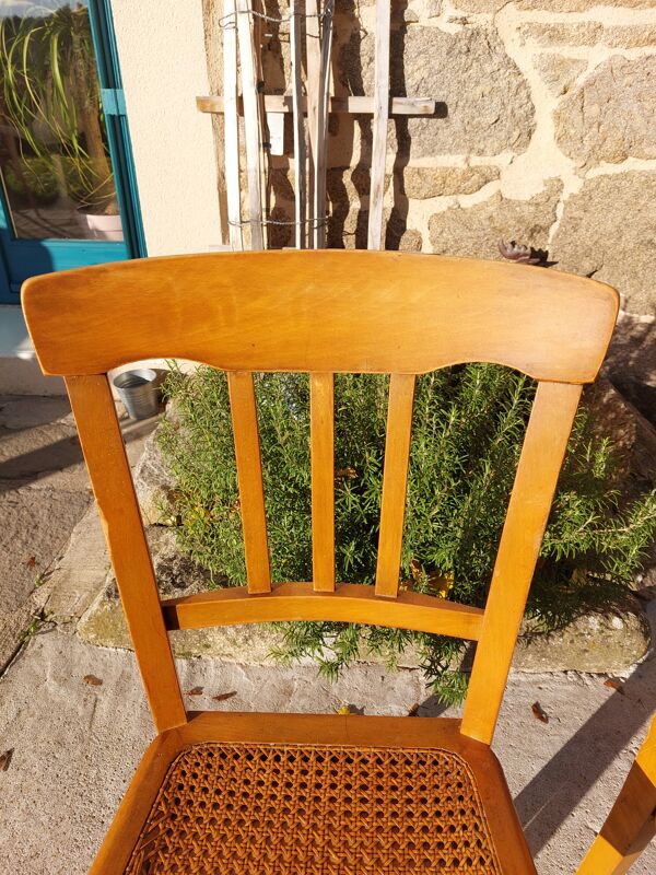 Paire de chaises Stella, cannées