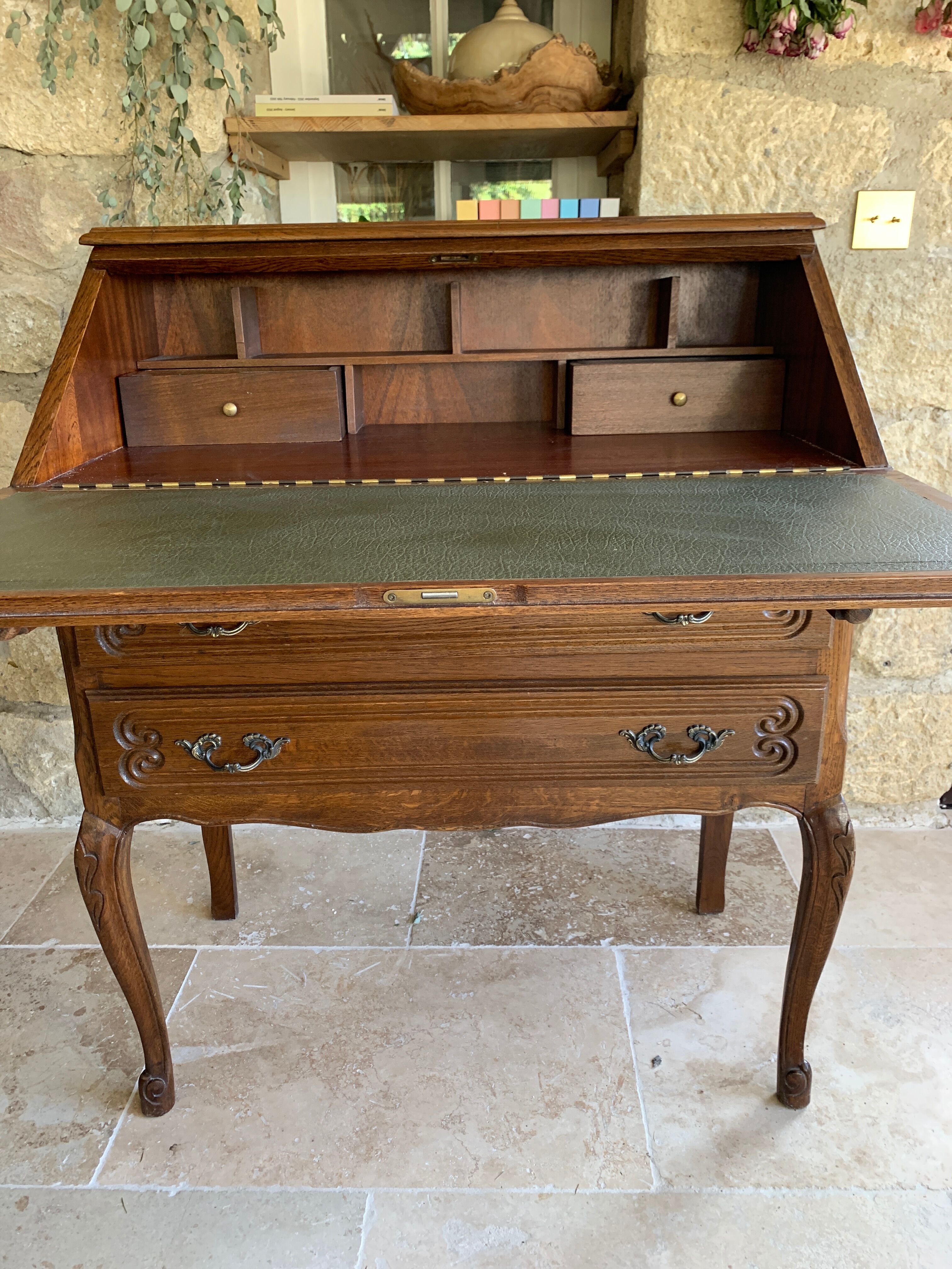 Secretory office writing solid wood carved charming