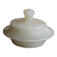 Vintage white marble round box
