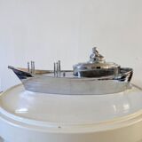 Bateau en inox support vinaigrette vintage années 60
