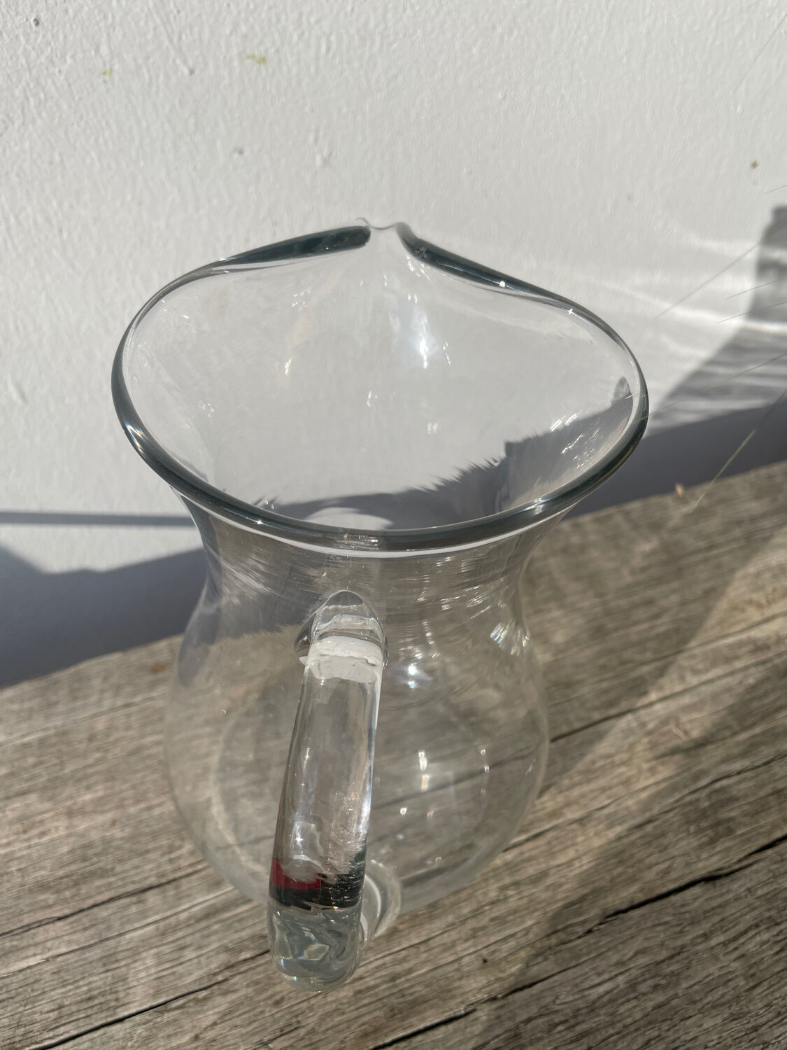 Clear Murano glass pitcher, 1960