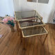 3 nesting bamboo tables