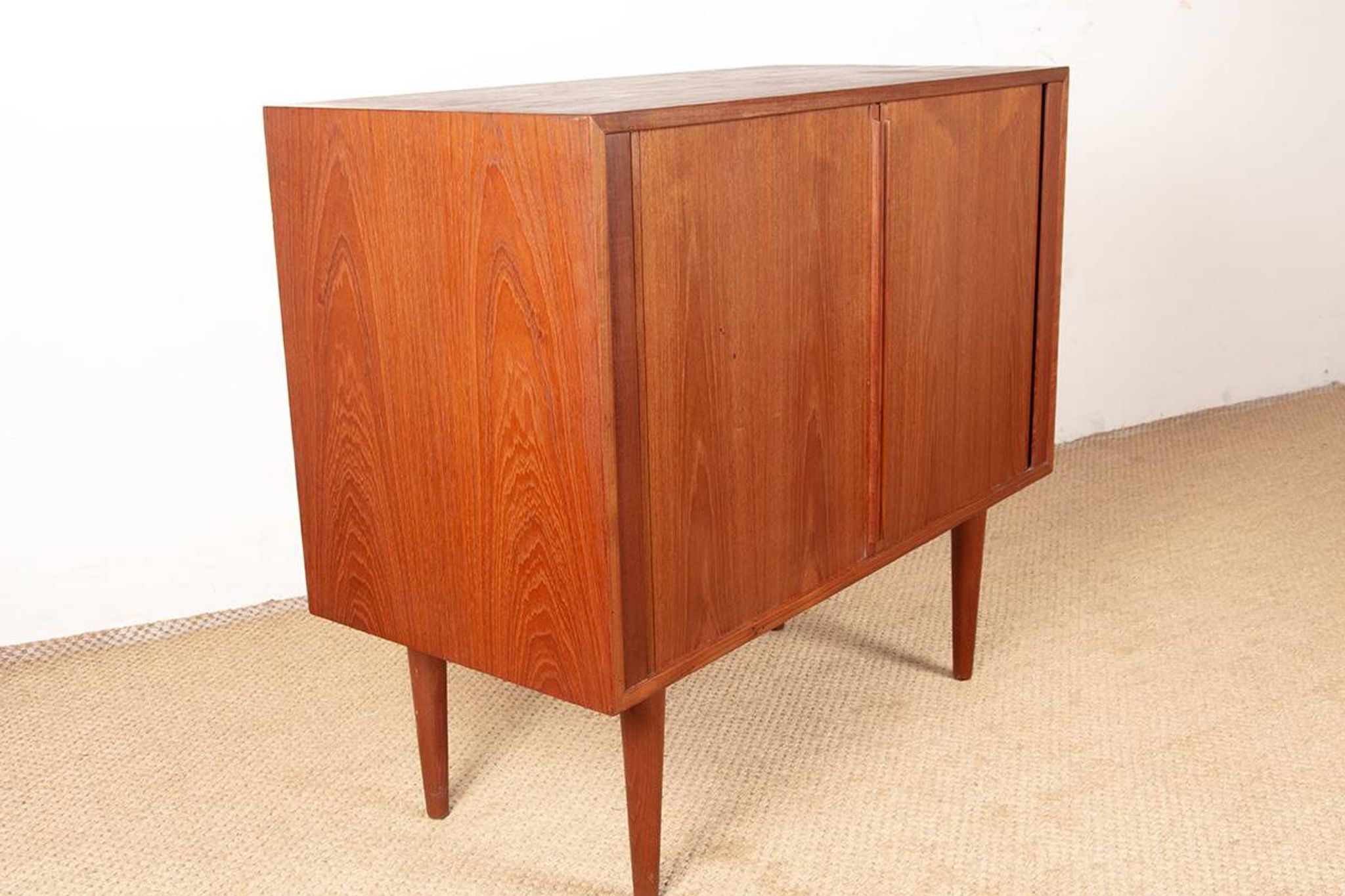 Small Danish Enfilade in teak model 42 by Kai Kristiansen, Feldballes.