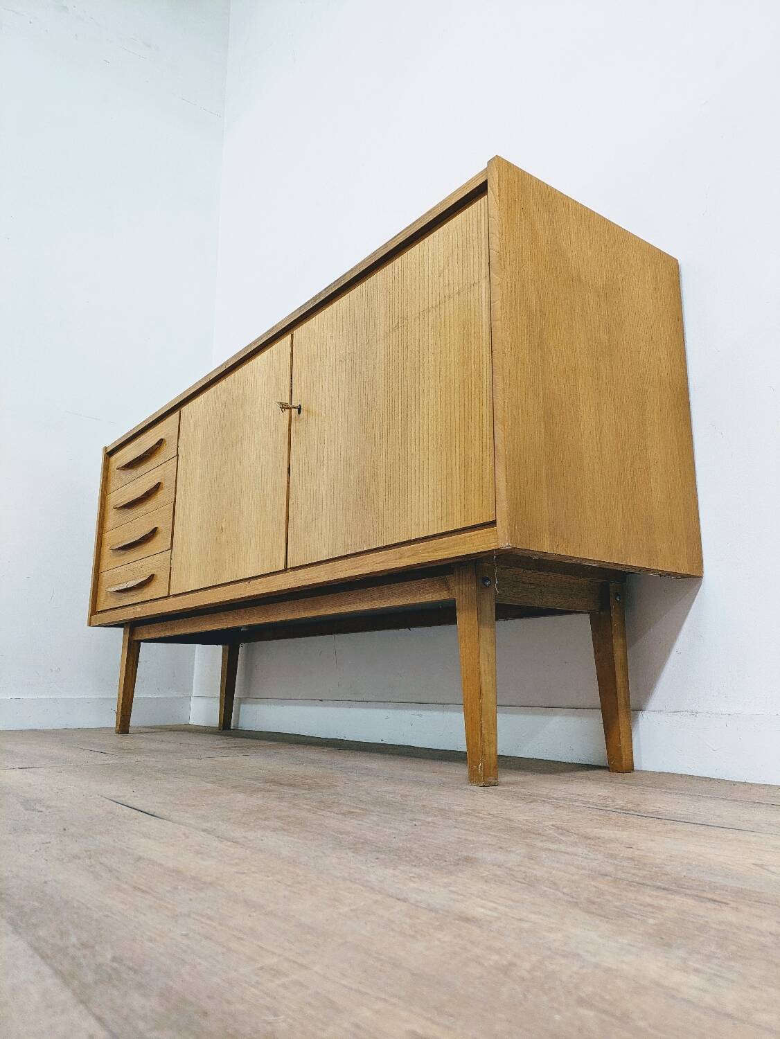Vintage Scandinavian wooden sideboard