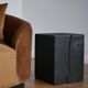 Wabi sabi burnt wood side table