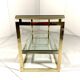 Brass & Bevelled Glass Two Tier Console Table 1970’s