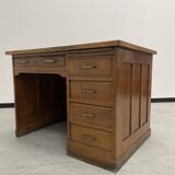 Oak and veneer counter or desk