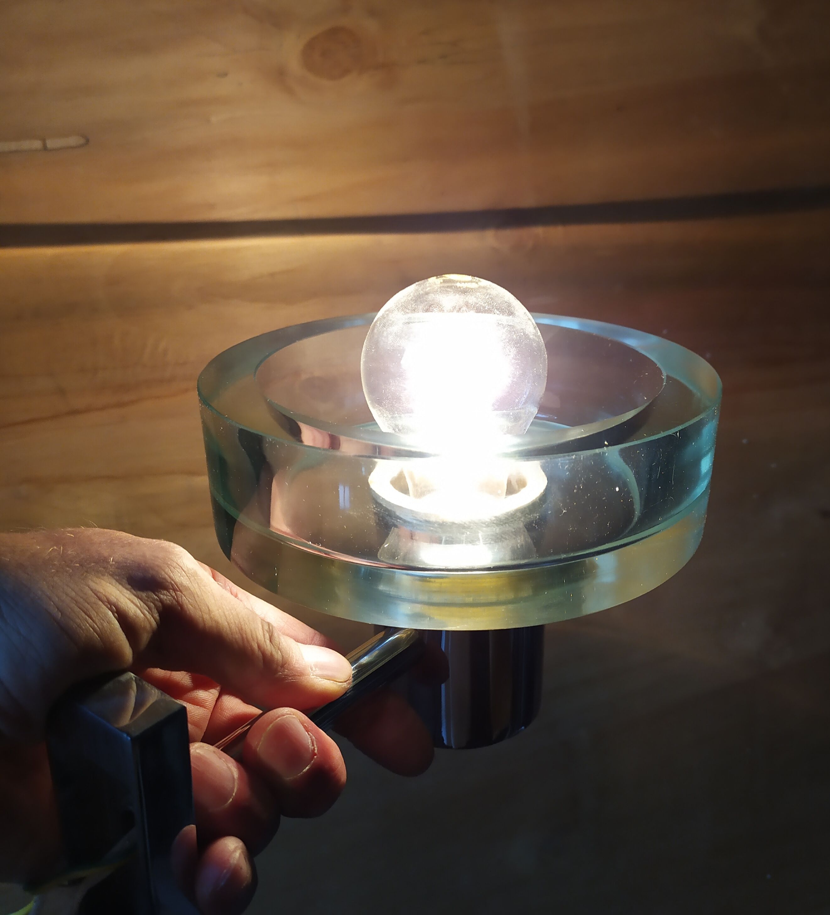 Pair of sconces glass of Murano by Flavio Poli for Seguso 1970 s